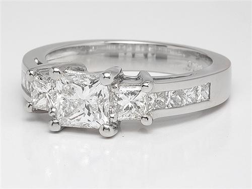 cut engagement ring with sidestones details platinum 0 61 princess cut ... cut engagement ring with sidestones details platinum 0 61 princess cut ...