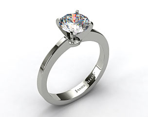 14k White Gold Cathedral Reverse Tapered Diamond Engagement Ring 