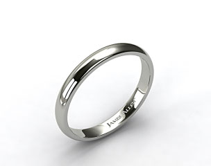 18k White Gold 2.5mm Comfort Fit Wedding Ring