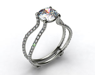 14k White Gold ZE122 by Danhov Designer Engagement Ring