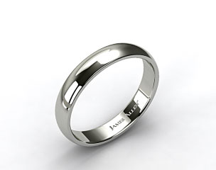 Platinum 5mm Slightly Domed Comfort Fit Wedding Ring