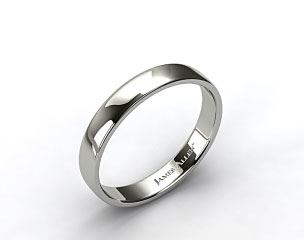 Platinum 4.5mm Slightly Flat Comfort Fit Wedding Ring
