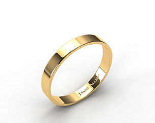 14k Yellow Gold 4.0mm Flat Comfort Fit Wedding Ring