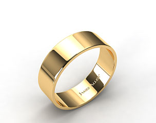 14k Yellow Gold 8.0mm Flat Comfort Fit Wedding Ring