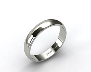 Platinum 5.0mm Traditional Slightly Curved Wedding Ring