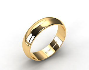 14k Yellow Gold 7.0mm Traditional Slightly Curved Wedding Ring