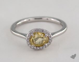18K White Gold 0.81ct diamond "Grace ring" featuring 0.09ctw in MicroPave diamonds