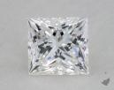 0.77 Carat F-VVS2 Ideal Cut Princess Diamond 