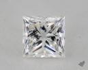 0.91 Carat E-VS2 Ideal Cut Princess Diamond 