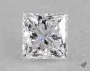 0.48 Carat E-VVS2 Ideal Cut Princess Diamond 